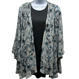 New! Chris & Carol Women’s Sz M Flowy Open Cardigan High-Low Length, V568